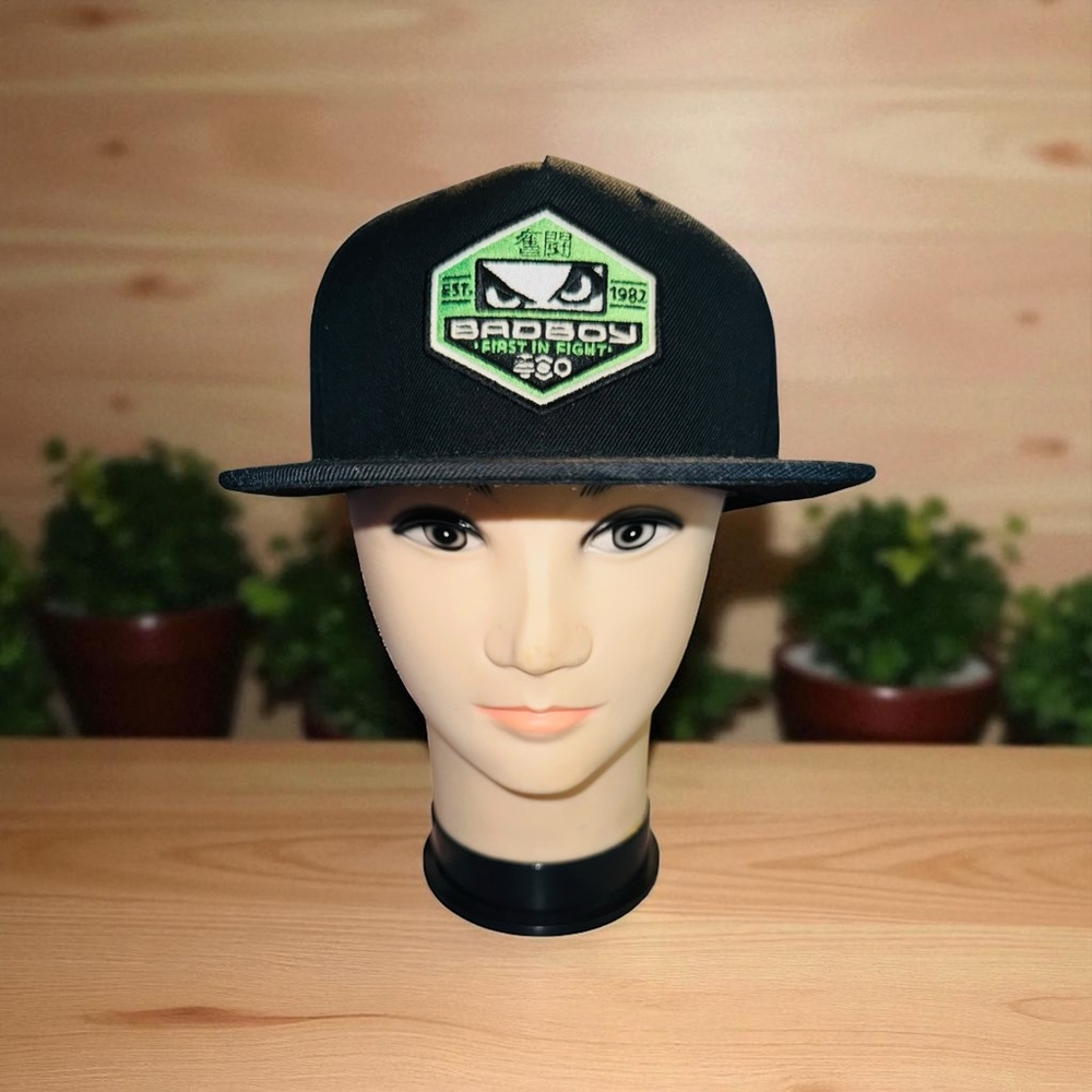 UFC Bad Boy Snapback Hat Black Yupoong EUC